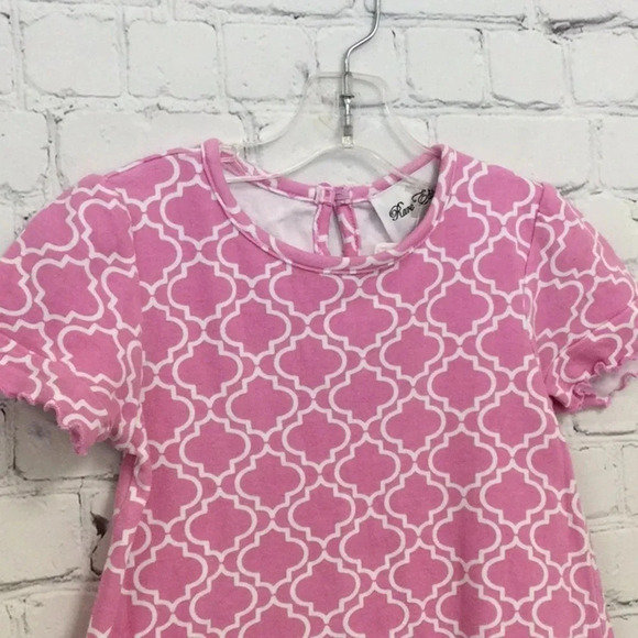 Like New Rare Editions Pink Lace Trim Dress size 5 - Picture 2 of 7